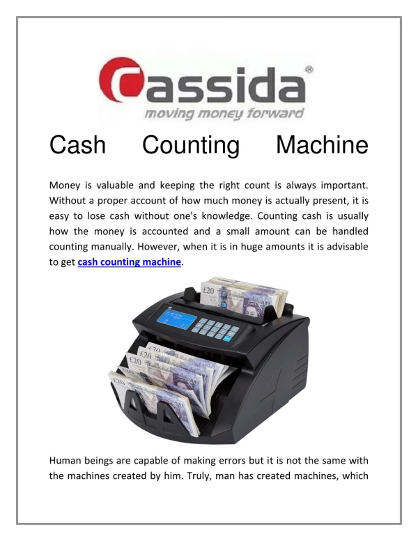 Cash Counting Machine | Cassidausa