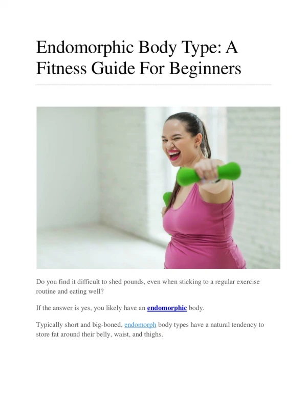 endomorphic body type a fitness guide