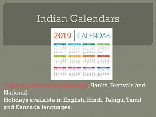 Indian Calendars