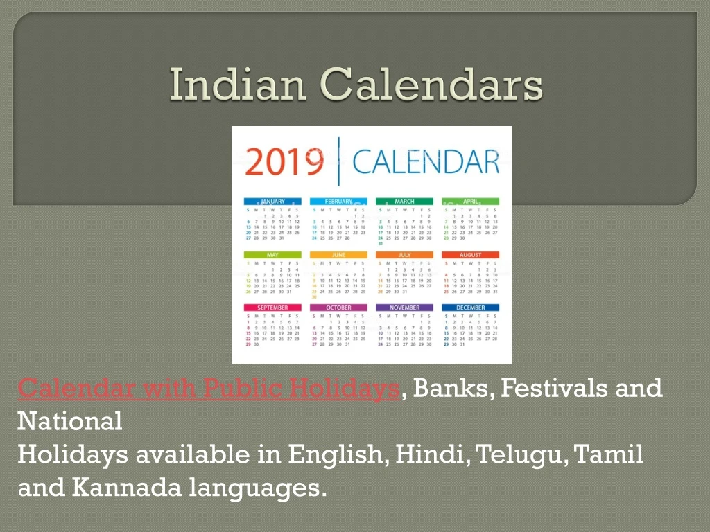 indian calendars