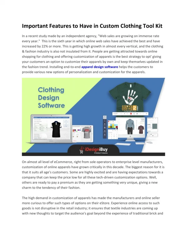 important features to have in custom clothing