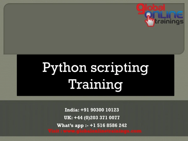 Python scripting training | Python scripting online certification course