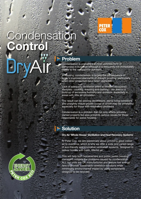 Peter Cox - Dryair Condensation Control