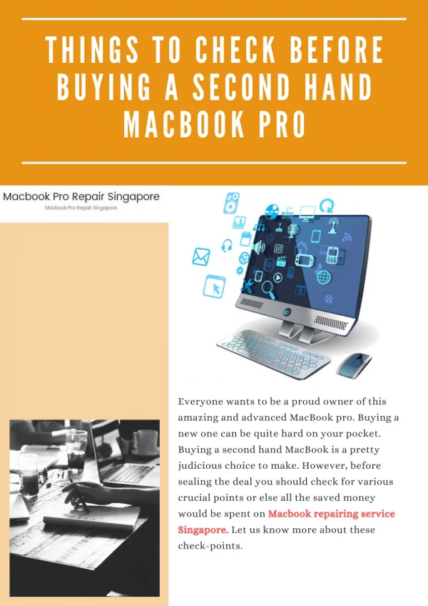 Things to Check before Buying A Second Hand MacBook Pro