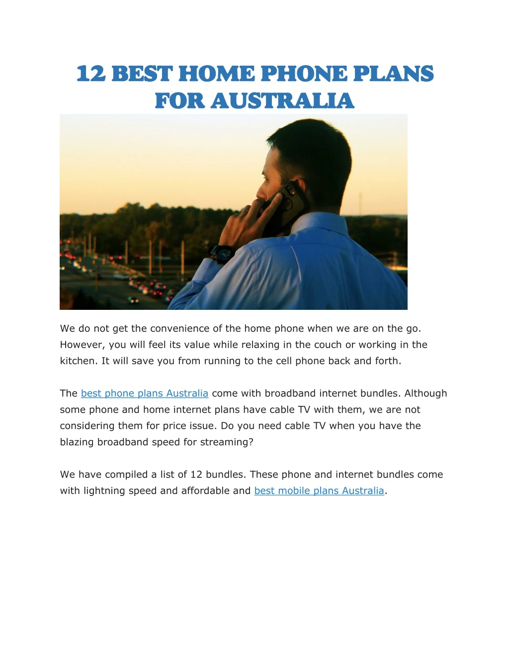 12 best home phone plans for australia