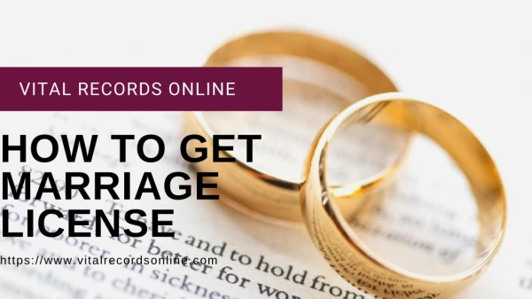 HOW TO GET MARRIAGE LICENSE