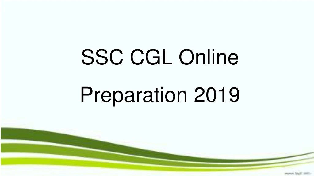 ssc cgl online preparation 2019