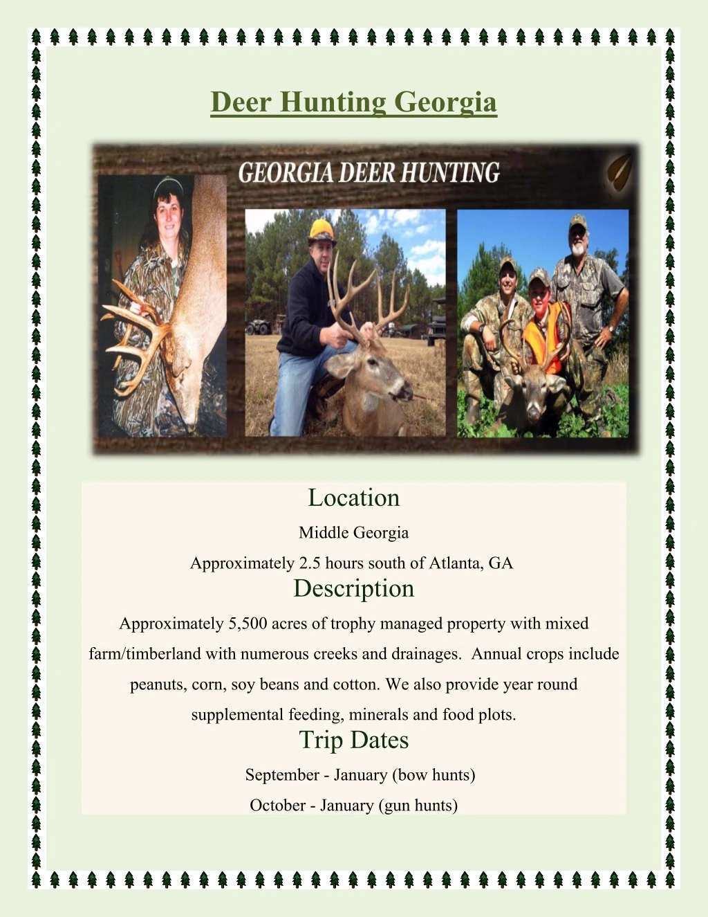 deer hunting georgia