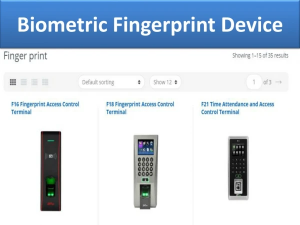 Biometric Fingerpint Scanner Price
