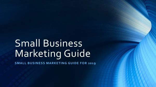 Small Business Marketing Guide for 2019
