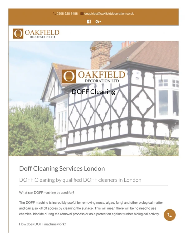 Doff Cleaning Services London By Oakfielddecoration