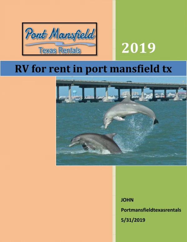 RV for rent in port mansfield tx