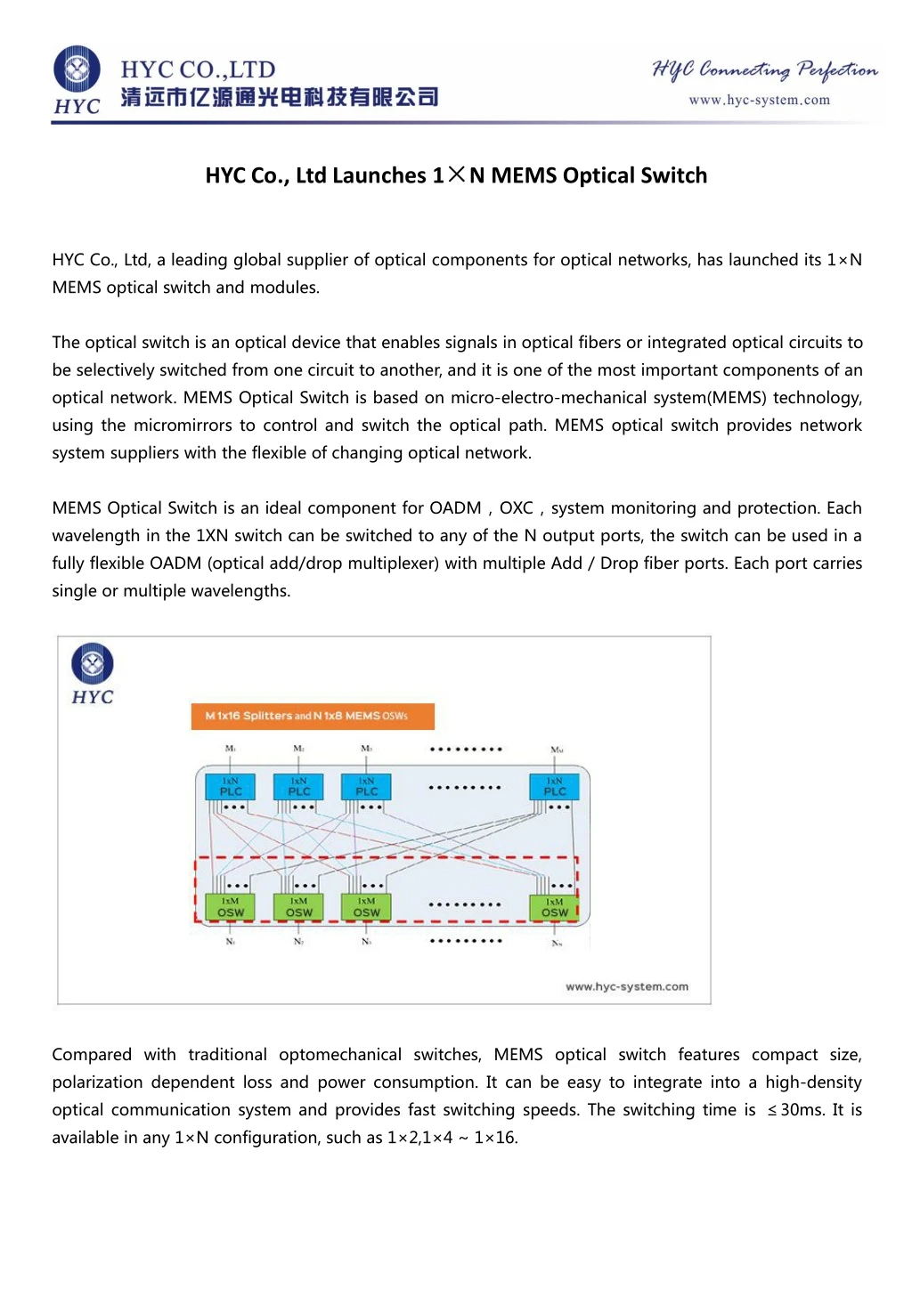 hyc co ltd launches 1