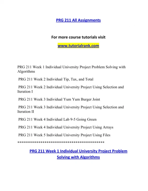 PRG 211 Inspiring Innovation- tutorialrank.com