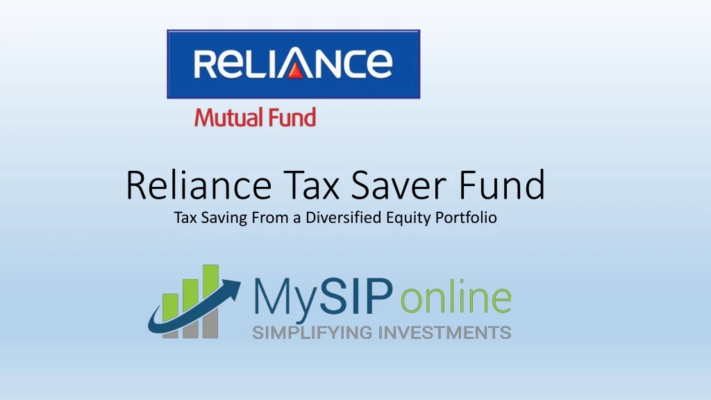 reliance tax saver fund