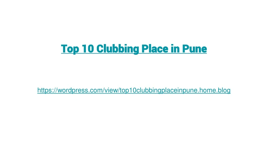 top 10 clubbing place in pune