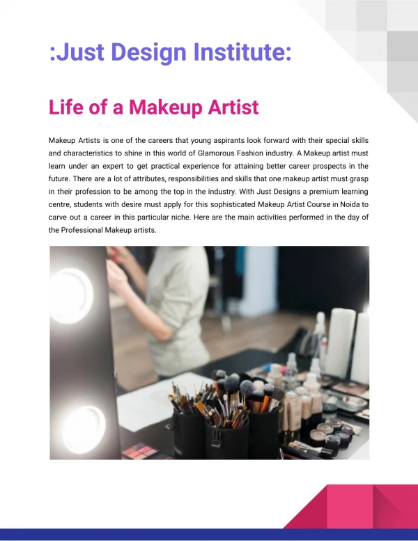 The Life of a Makeup Artist