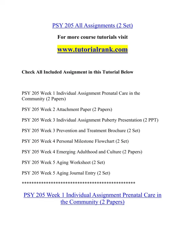 PSY 205 Inspiring Innovation- tutorialrank.com