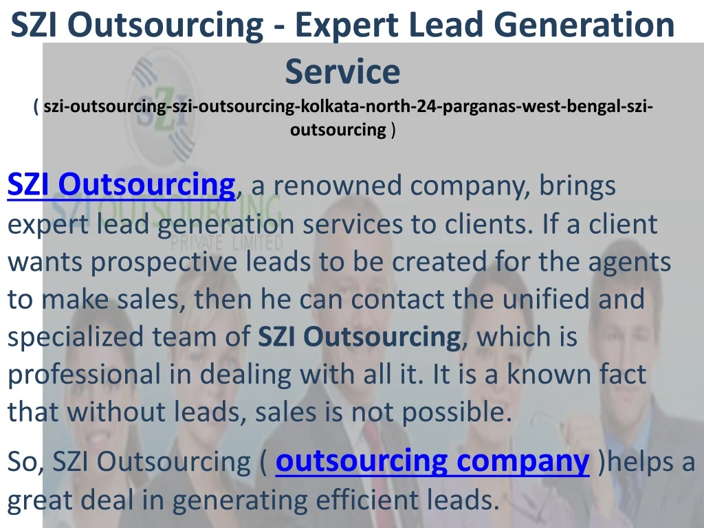 szi outsourcing expert lead generation service
