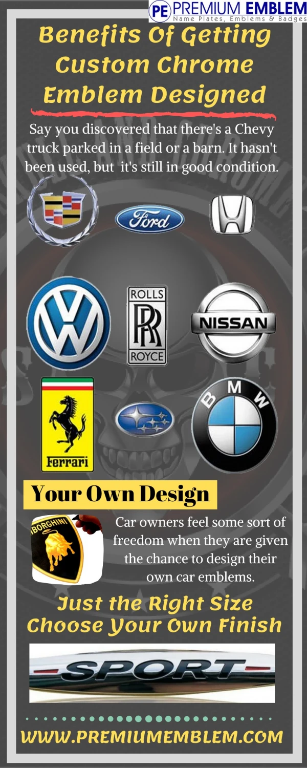 Your Own Design Custom Car Emblems | Premium Emblem