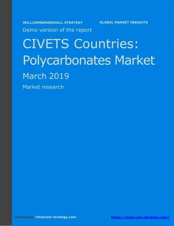 WMStrategy Demo CIVETS Countries Polycarbonates Market March 2019