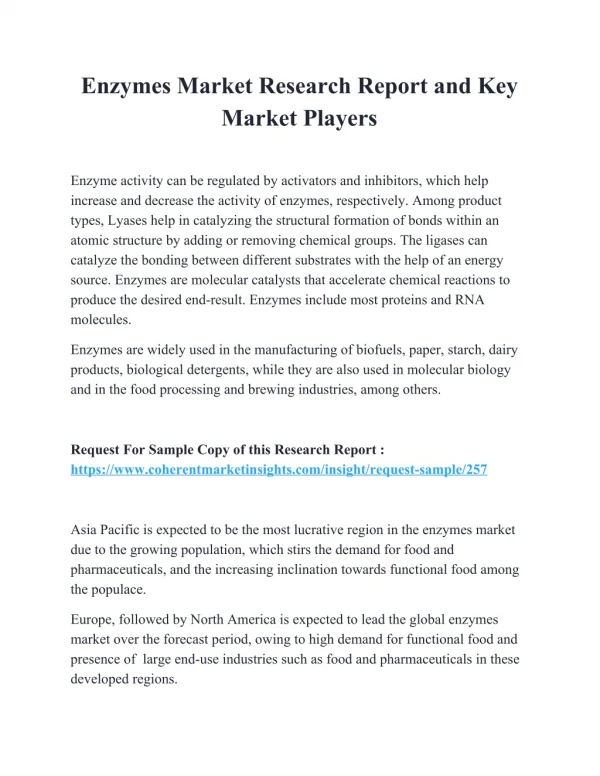 Enzymes Market