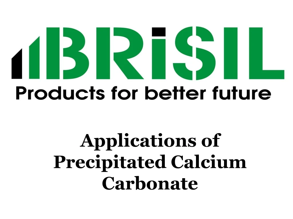 applications of precipitated calcium carbonate