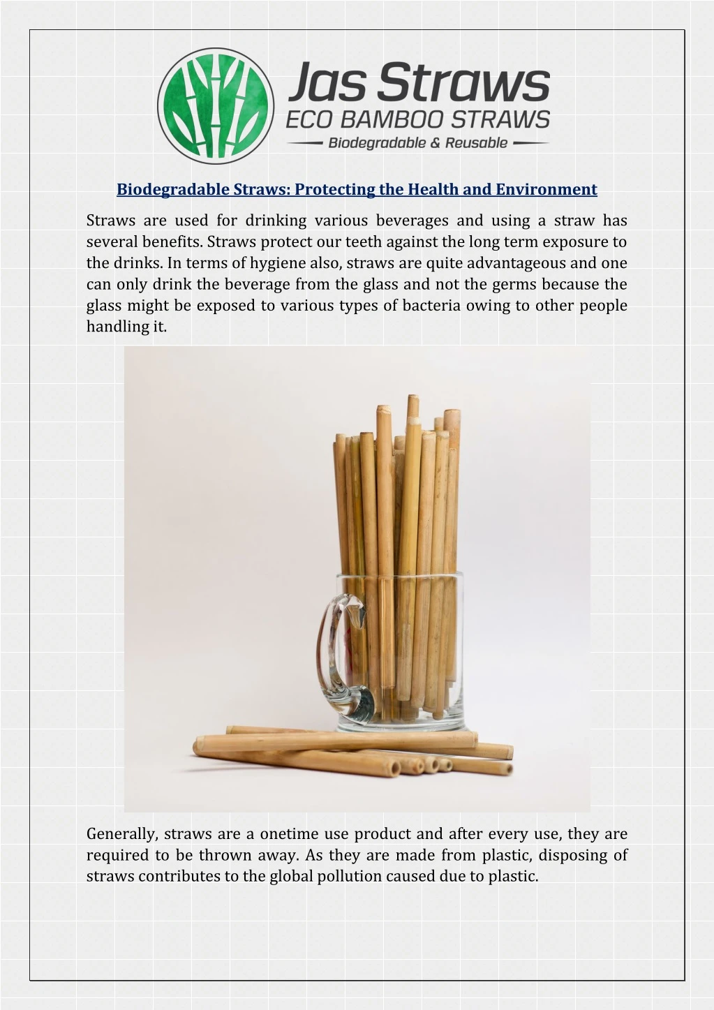 biodegradable straws protecting the health