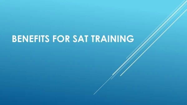 benefits for sat training