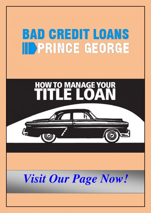 Bad Credit Car Loans Prince George British Columbia | Apply Now !