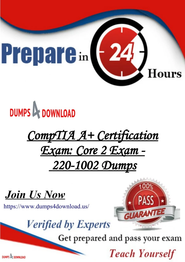Download CompTIA 220-1002 Dumps - 220-1002 Exam Study Guide Dumps4Download.us