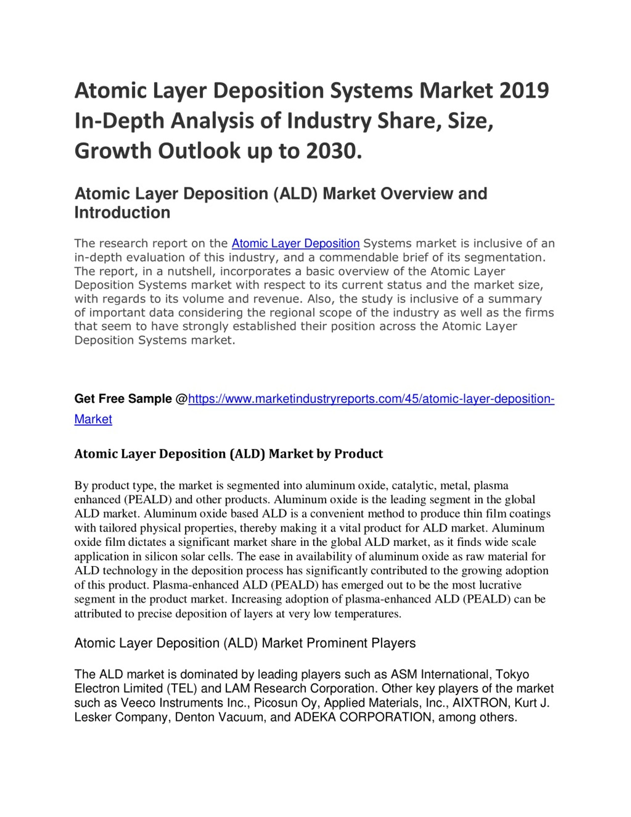 PPT - Atomic layer deposition PowerPoint Presentation, free download ...