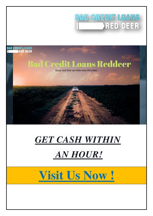 Car Title Loans Red Deer - Visit Us Now!