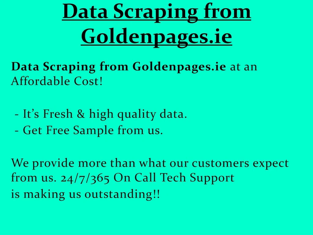 data scraping from goldenpages ie