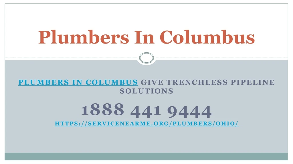 plumbers in columbus