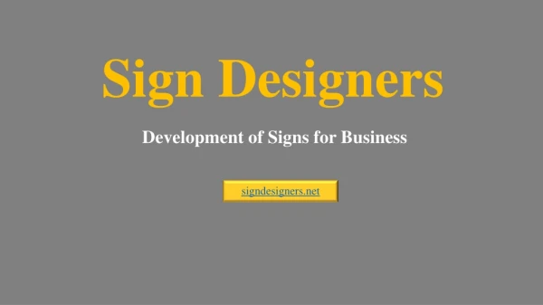 sign designers