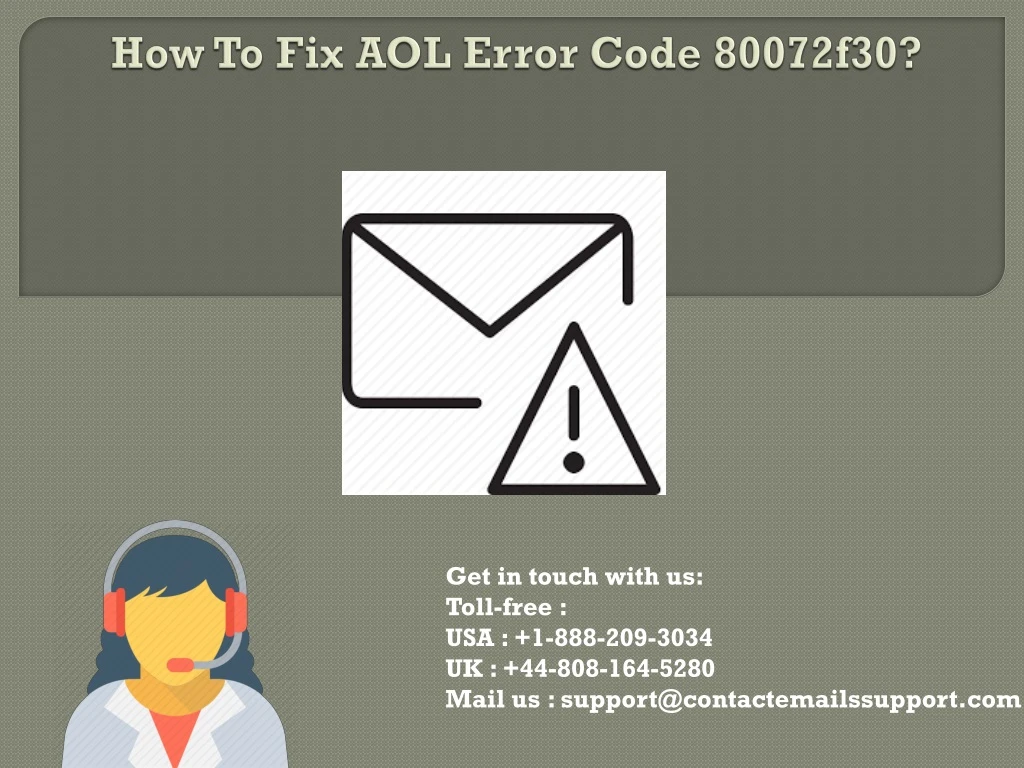 how to fix aol error code 80072f30