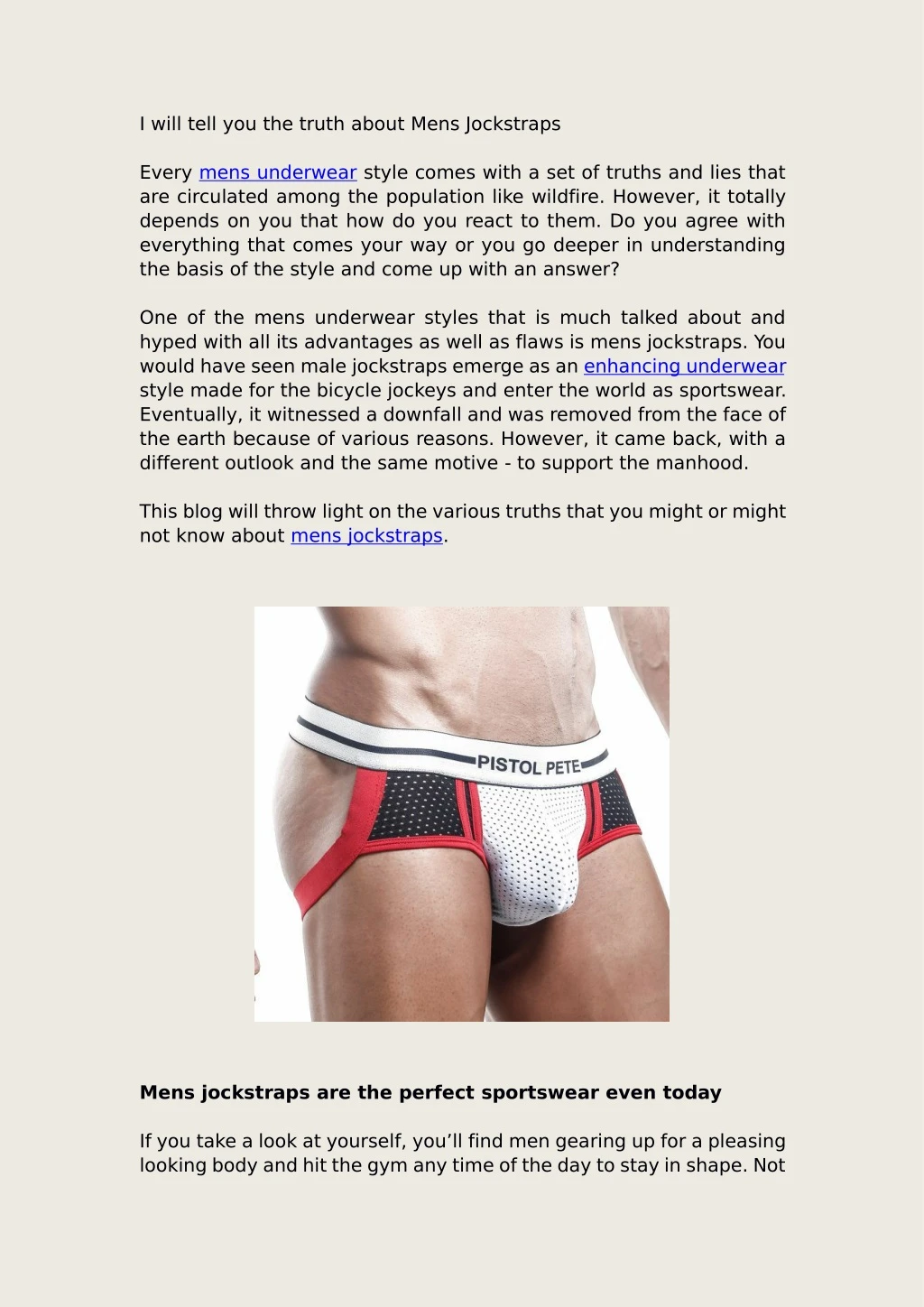 i will tell you the truth about mens jockstraps