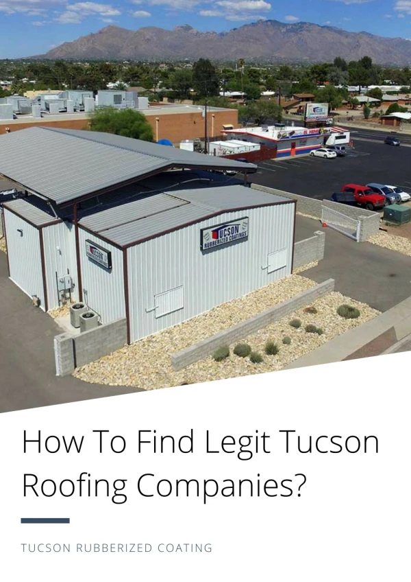 How To Find Legit Tucson Roofing Companies?