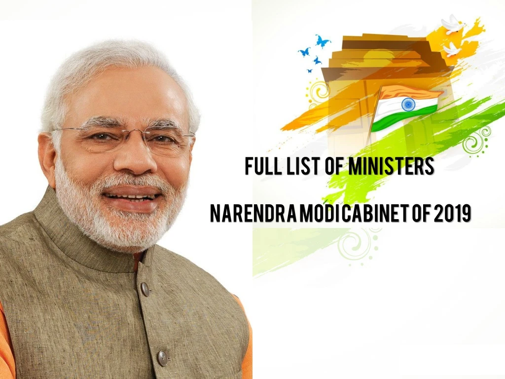 full list of ministers narendra modi cabinet