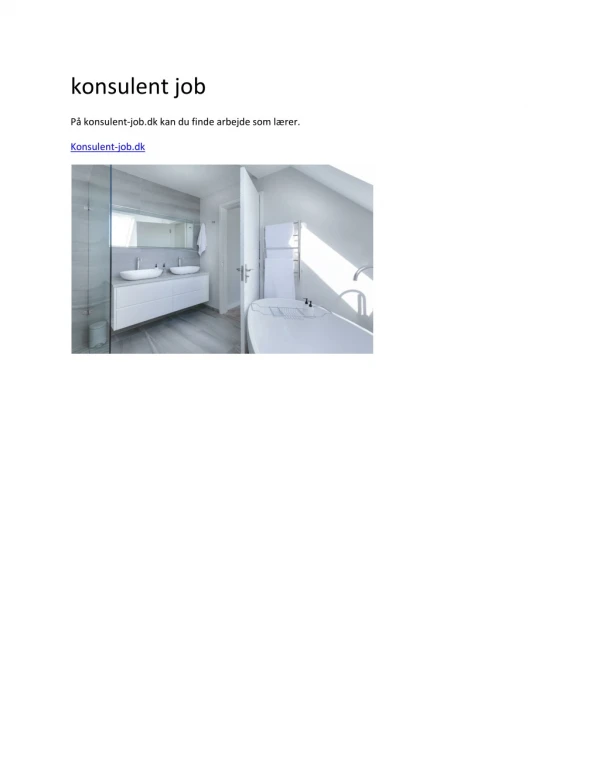 konsulent job