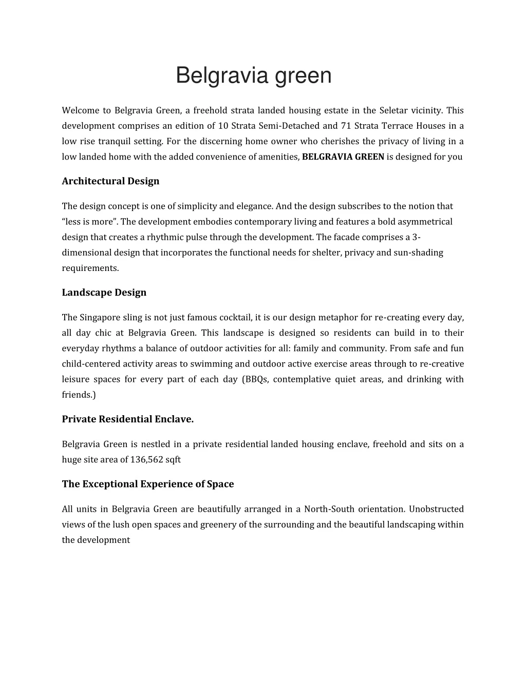 belgravia green