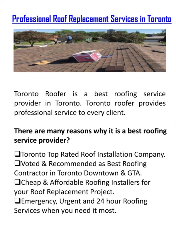 Toronto Roofing Contractor
