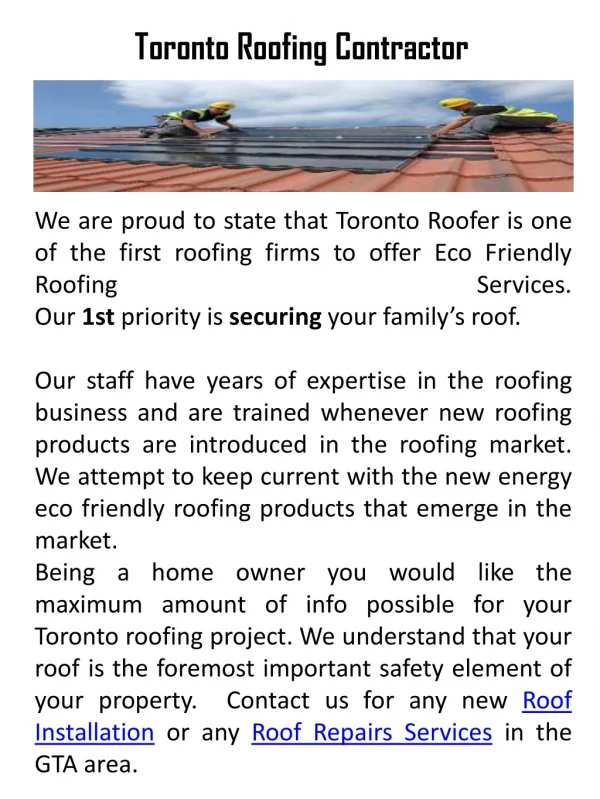 Roof Replacement Company