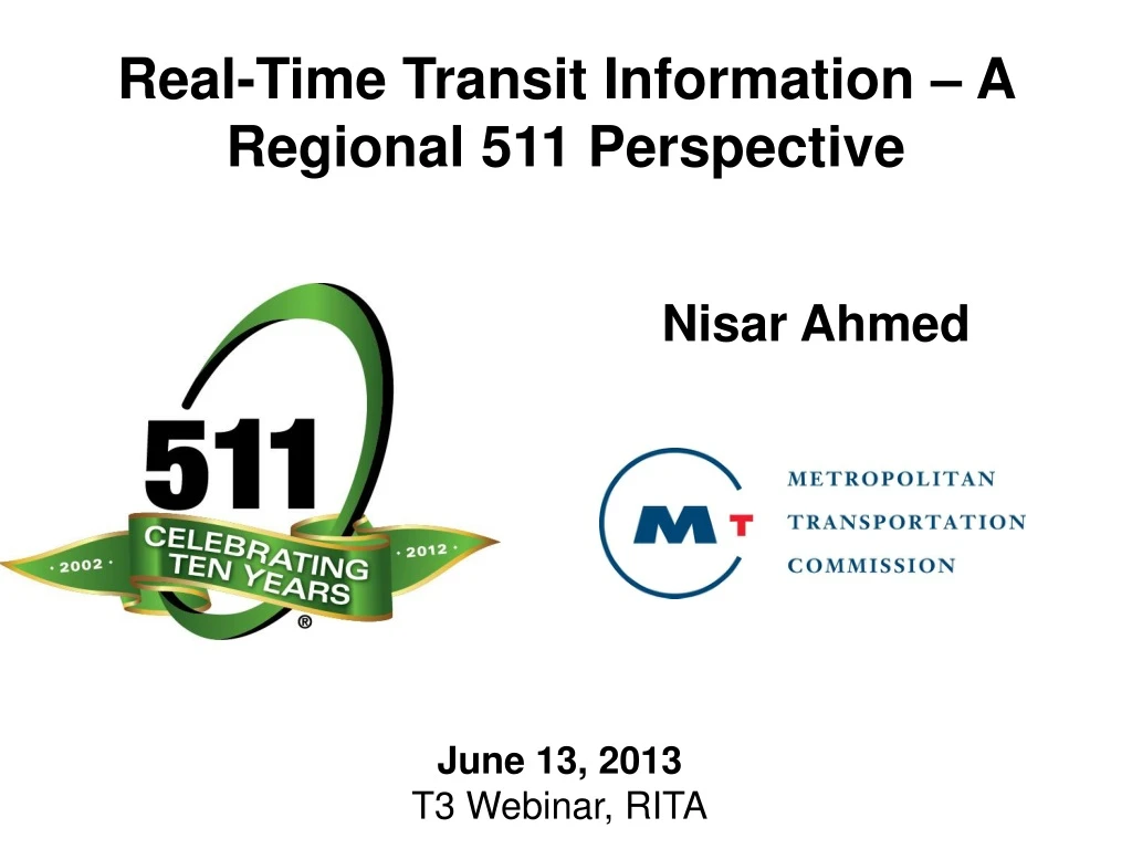 real time transit information a regional
