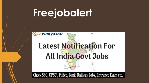 Freejobalert - Latest Notifications 2019 For All India Government Jobs