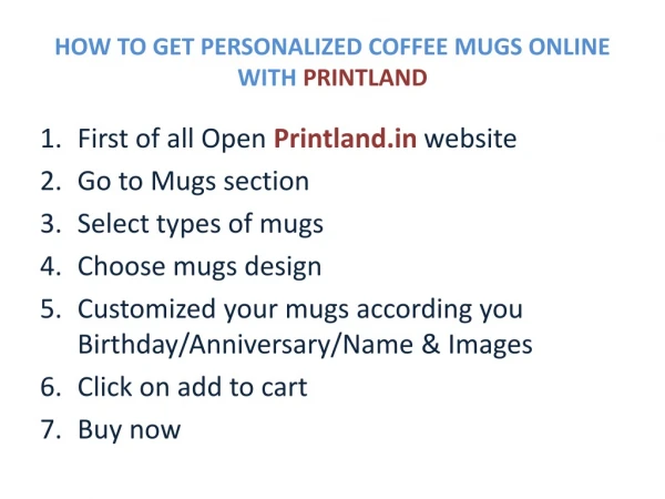 How to get customized mugs online in India