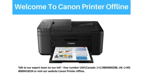 Canon Printer Customer Service USA - ( 1) 8884800288