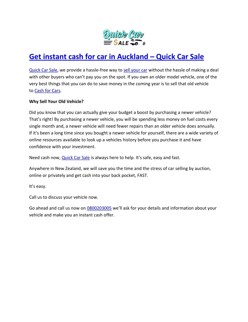 get instant cash for car in auckland quick