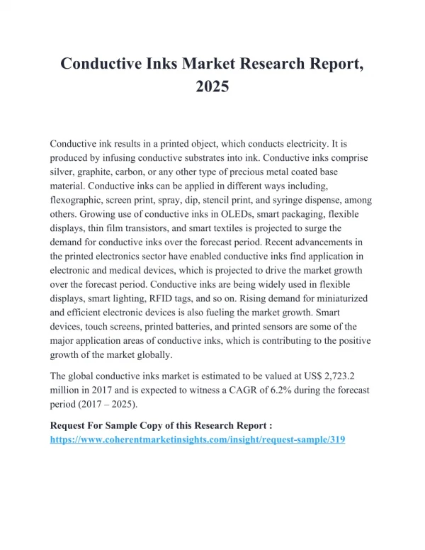 Conductive Inks Market